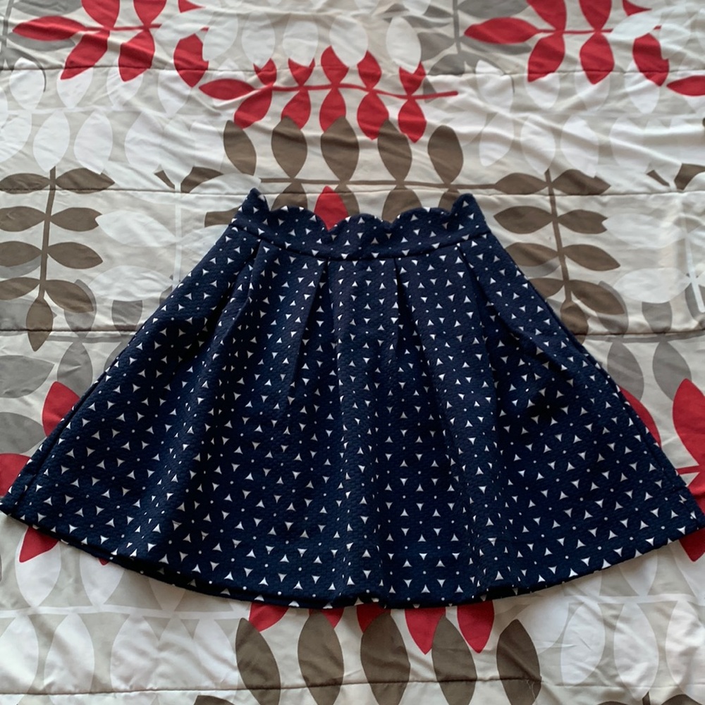 Navy Blue Skater Skirt
